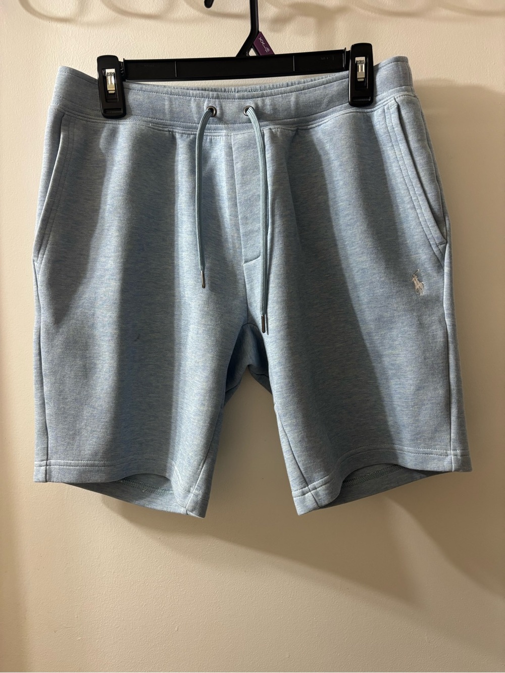 Polo by Ralph Lauren Light Blue Terry Drawstring Athletic Shorts